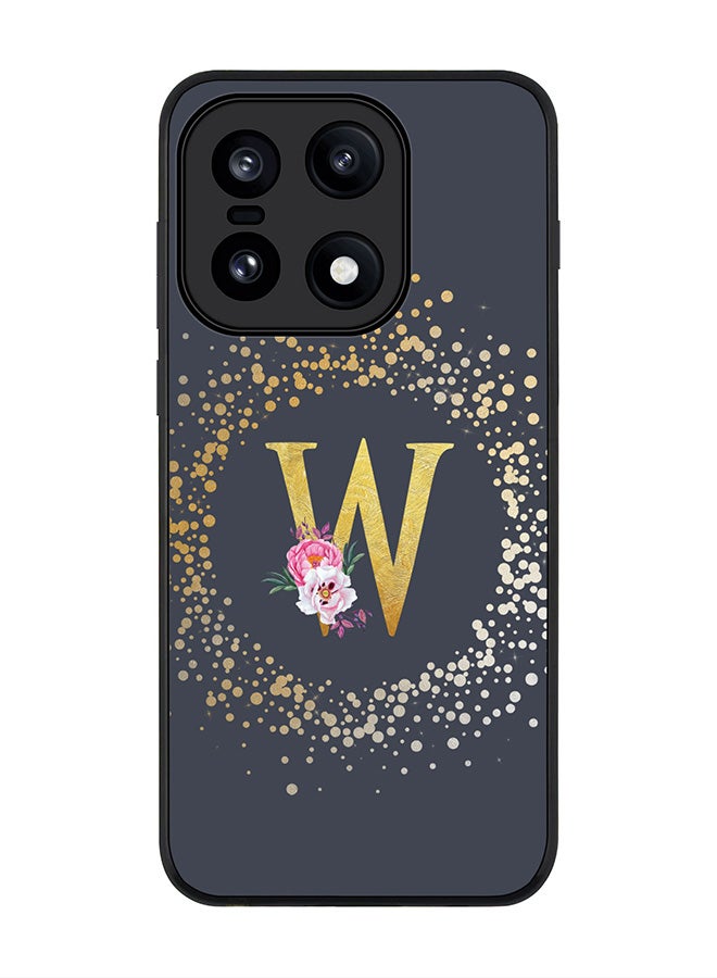 Stylizedd For OnePlus 15 Case,Slim fit Camera Protection, Shockproof Thin Phone cover  - Custom Monogram Floral - W  (Grey ) - Image 1